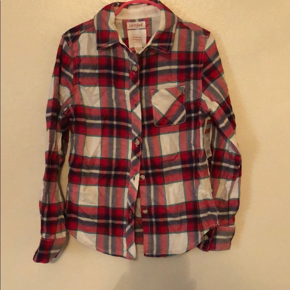 Kids flannel button down shirt